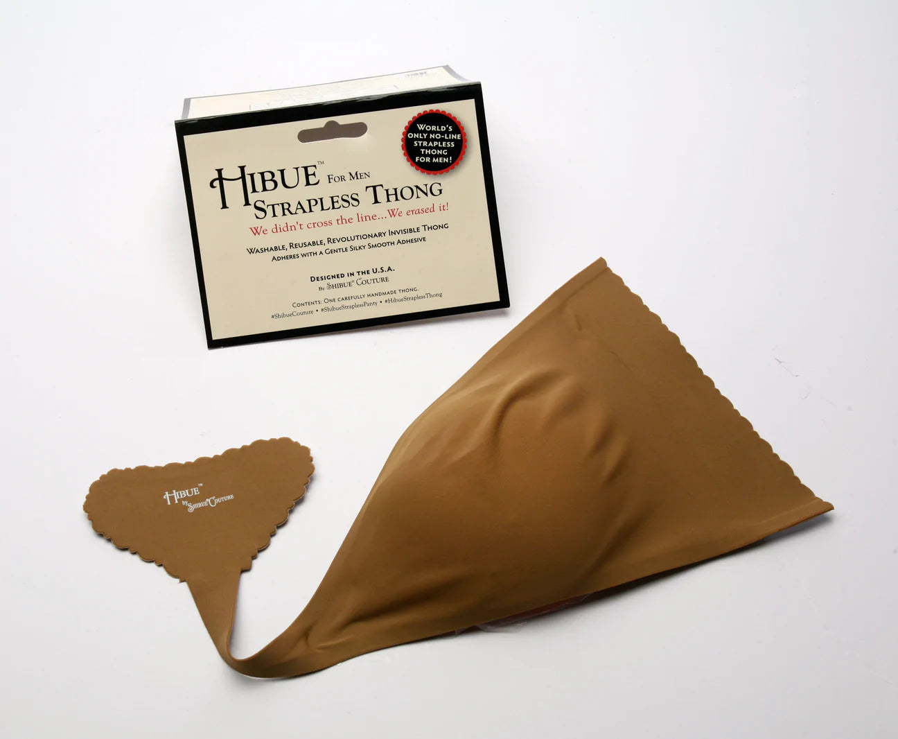 Mocha No-Line Classic Mens Hibue Strapless Thong